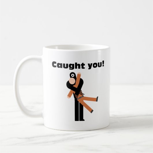 つかまえられるおもしろいなSCPのマグ コーヒーマグカップ (左)