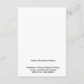 「つかまって」詩 エンクロージャーカード (裏面)