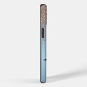 つけまつげ ラメ ダイヤモンド ローズゴールド 黒, 青 Case-Mate iPhoneケース (裏面 / 右)