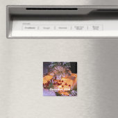 つけられたギフトの金ゴールドの弓クリスマスの休日の磁石 マグネット (インサイチュ (食洗機))