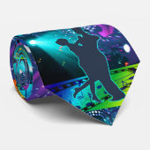 つけられたダンス・フロアのダンスのカップル ネクタイ (ロール)