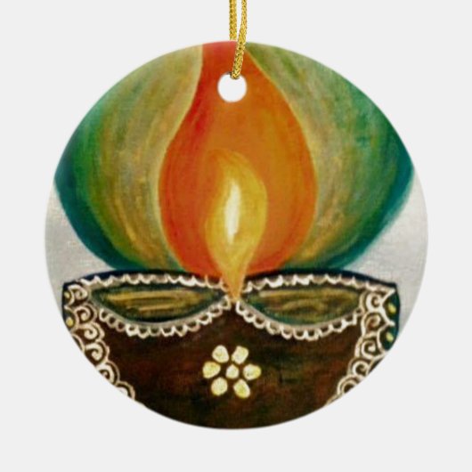 つけられたdiya セラミックオーナメント (正面)