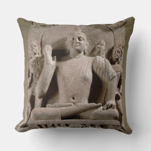 つけられていた菩薩、マトゥラ(赤い砂岩) クッション (正面)