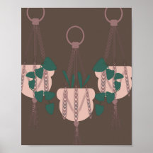 つた植物のハンギンググリーン ブラウン 壁掛けアート