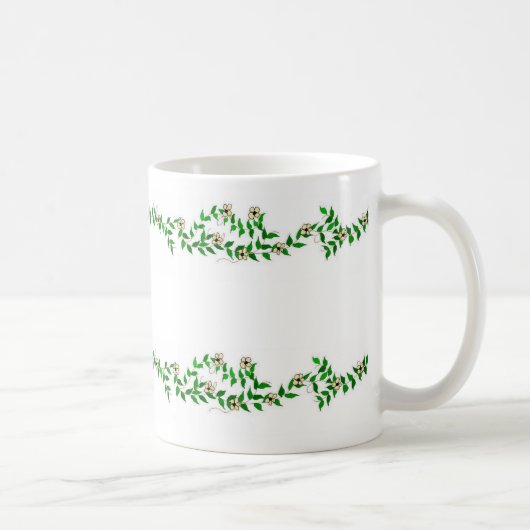 つた+小さな花 コーヒーマグカップ (右)