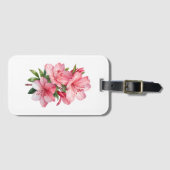 つつじの花の水彩画 ラゲッジタグ (正面横)