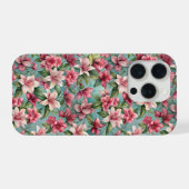 つつじの花柄 iPhoneケース (裏面横)