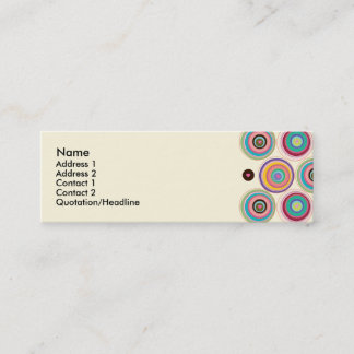 つながりのハートのプロフィールカードテンプレート スキニー名刺