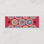 つながりのハートのプロフィールカードテンプレート スキニー名刺 (裏面)