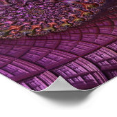 つながりカラフルフラクタル抽象芸術風景 ポスター (角)