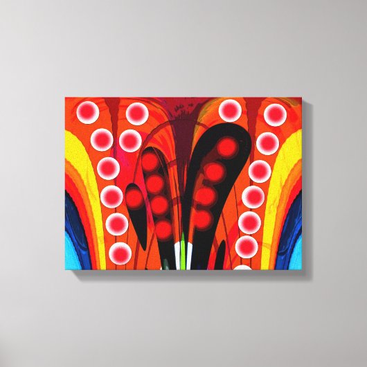 つながり抽象芸術アート キャンバスプリント (正面)