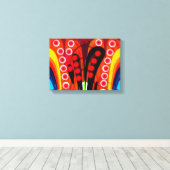 つながり抽象芸術アート キャンバスプリント (インサイチュ (ウッドフロア))