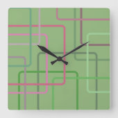 つながり1 スクエア壁時計 (正面)