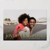 つながり | Full Photo Joyous Kwanzaa 箔シーズンカード (正面)