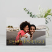 つながり | Full Photo Joyous Kwanzaa 箔シーズンカード (立ち正面)
