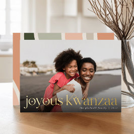 つながり | Full Photo Joyous Kwanzaa 箔シーズンカード