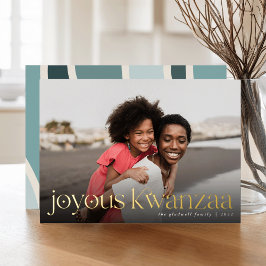 つながり | Full Photo Joyous Kwanzaa 箔シーズンカード