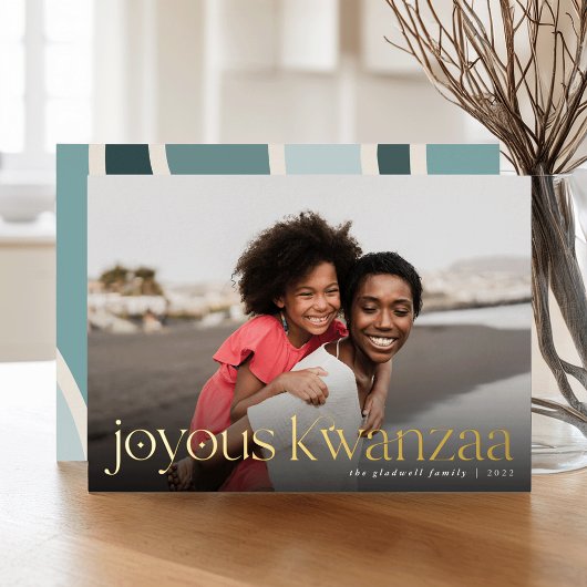 つながり | Full Photo Joyous Kwanzaa 箔シーズンカード