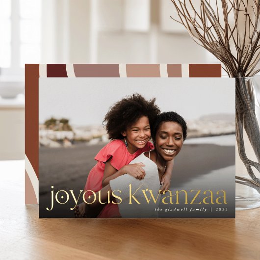 つながり | Full Photo Joyous Kwanzaa 箔シーズンカード