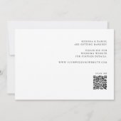 つながるハートの手書きカリグラフィー「ウエドゥ」写真QRコード セーブザデート (裏面)