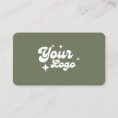 つながるQRコードロゴ sage green 名刺 (裏面)