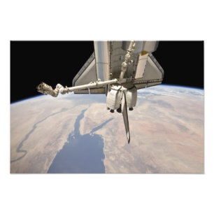 つながれたスペースシャトルの後方セクション フォトプリント