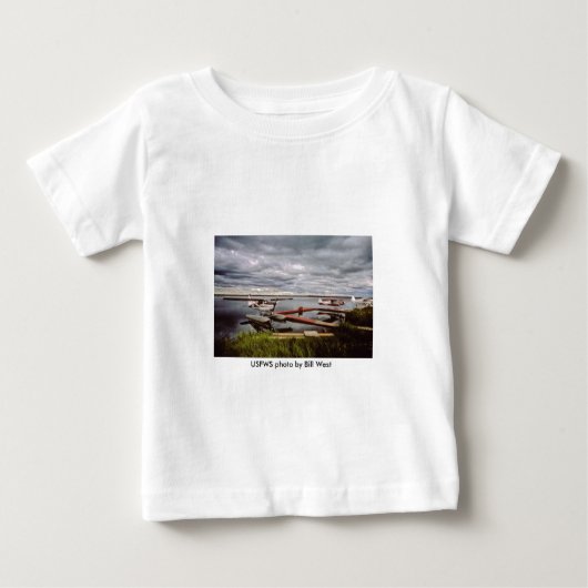 つながれる幼児T/3 Floatplanes ベビーTシャツ (正面)