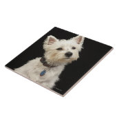 つばとのWestie (西の高地テリア) タイル (側面)