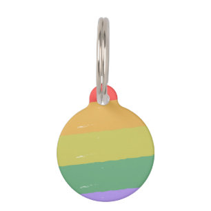 つばのためのゲイプライドLGBTQの虹のドッグタッグ ペット　ネームタグ
