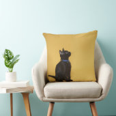 つばの黒い子ネコ クッション (椅子)