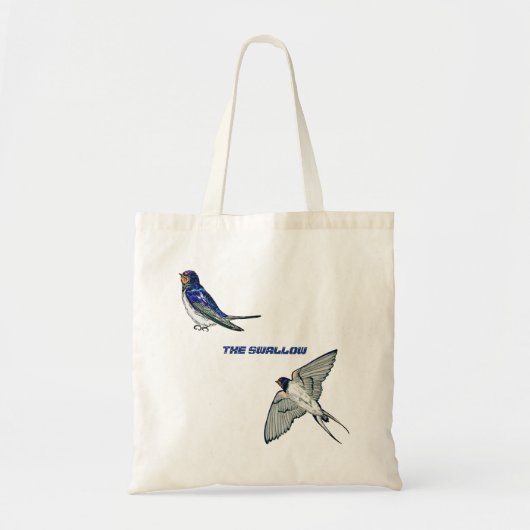 つばめ 鳥の模様 トートバッグ (正面)