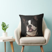 つばを持つボストン微笑のテリア クッション (椅子)