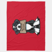 つば付きコリー フリースブランケット (正面)