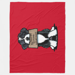 つば付きコリー フリースブランケット