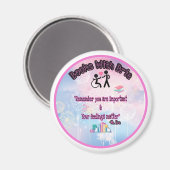 つば付きラウンドマグネット付き書籍 マグネット (正面/裏面)