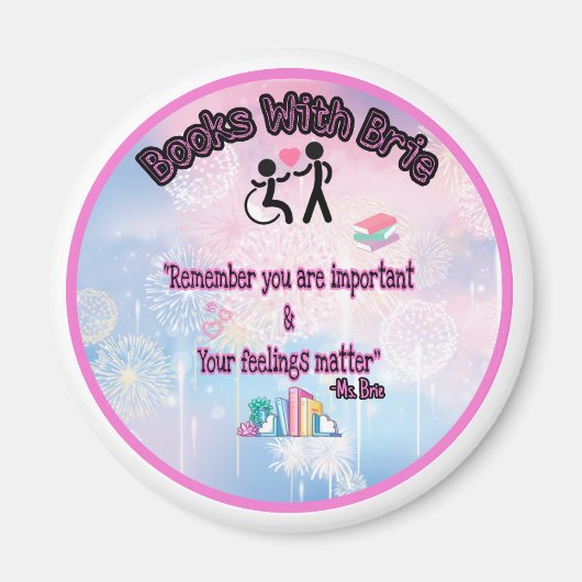 つば付きラウンドマグネット付き書籍 マグネット (正面)