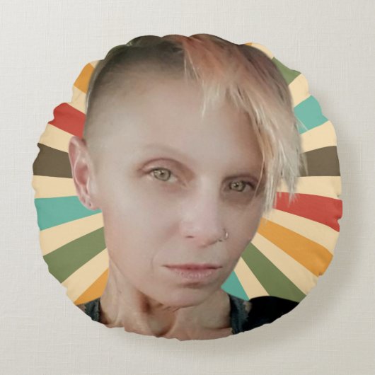 つば付き丸い枕 ラウンドクッション (正面)