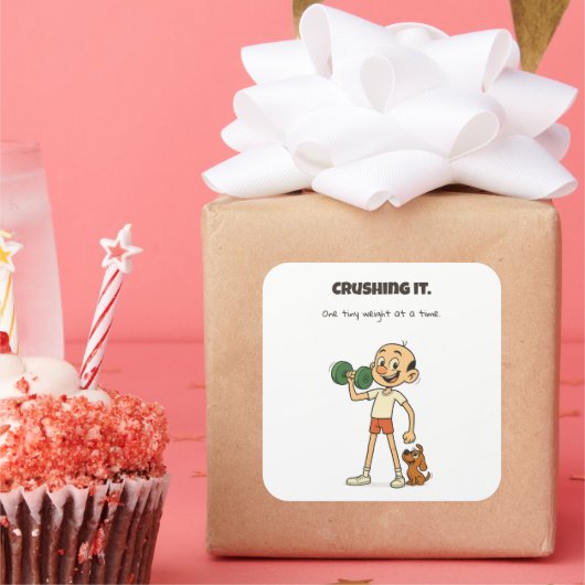 つぶす – 一度に1つの小さな重み スクエアシール (パーティー)