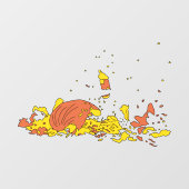 つぶれたカボチャ ウィンドウサイン (シート)