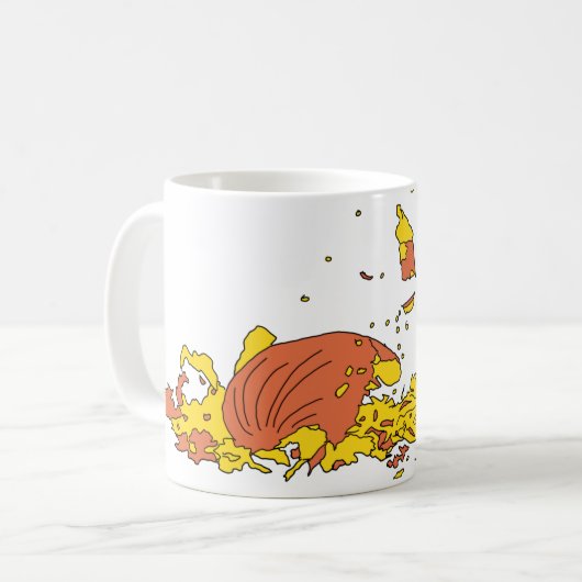 つぶれたカボチャ コーヒーマグカップ (正面左)