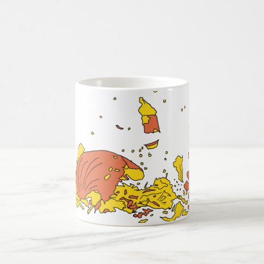 つぶれたカボチャ コーヒーマグカップ (中央)