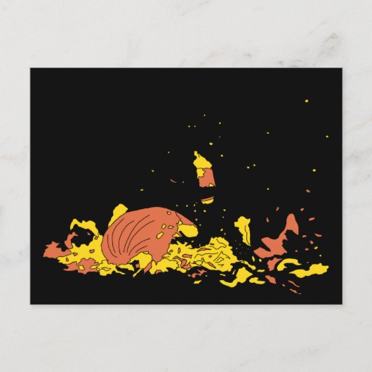 つぶれたカボチャ ポストカード (正面)