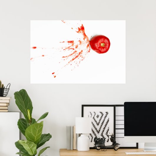 つぶれたトマト ポスター (ホームオフィス)