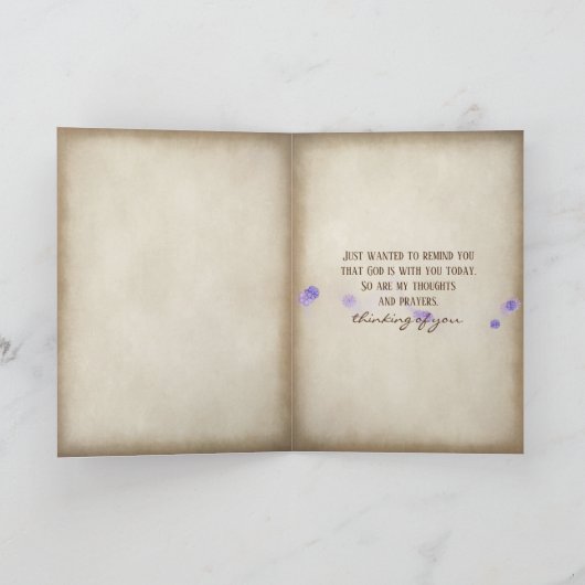 つぼのアジサイおよびアン女王のレースの花束 カード (内部)