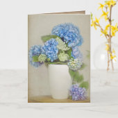つぼのアジサイおよびアン女王のレースの花束 カード (黄色い花)