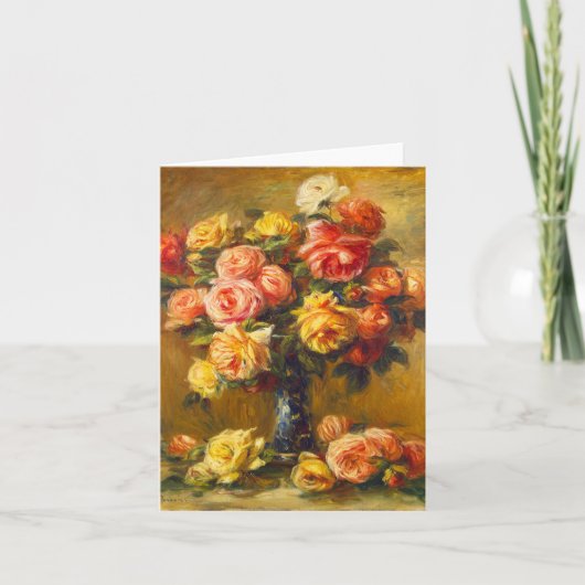 つぼのメッセージカードのルノアールのバラ カード (正面)