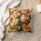 つぼのルノアールのファインアートのバラ クッション (ブランケット)