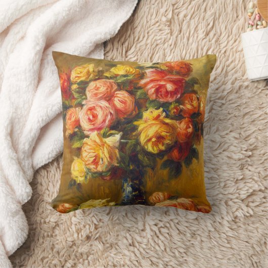 つぼの枕のルノアールのバラ クッション (ブランケット)