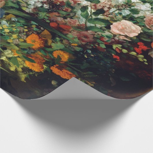 つぼの花のギュスターヴ・クールベの花束 ラッピングペーパー (角)