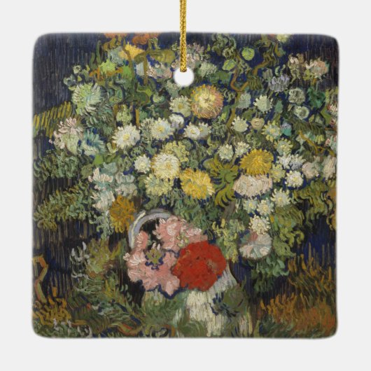 つぼの花のフィンセント・ファン・ゴッホ|の花束 セラミックオーナメント (裏面)